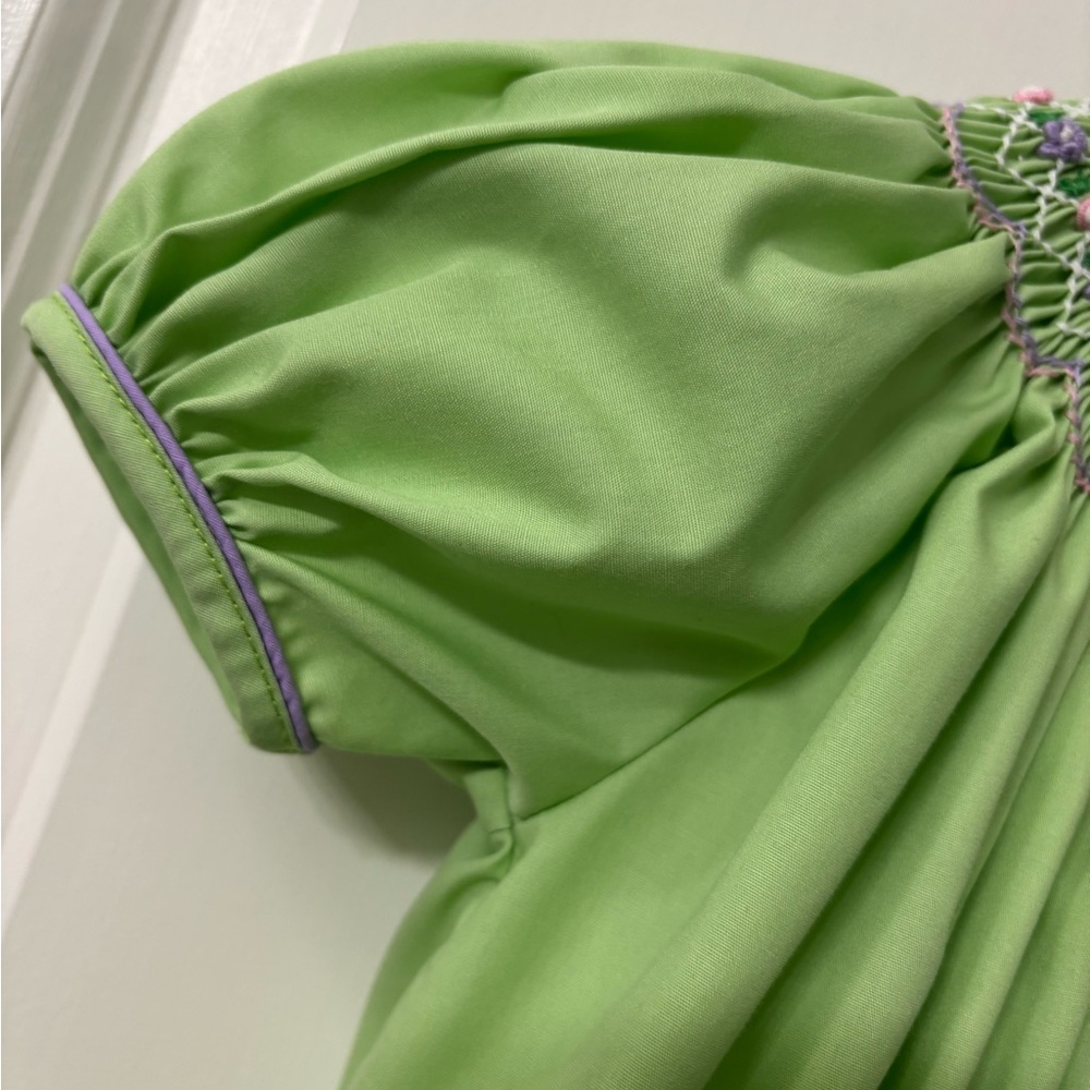 Petit Ami Green Smocked Dress 18 months - Picture 5 of 6